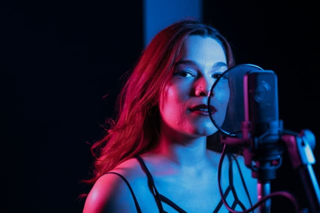 Singer Near a Condenser Microphone