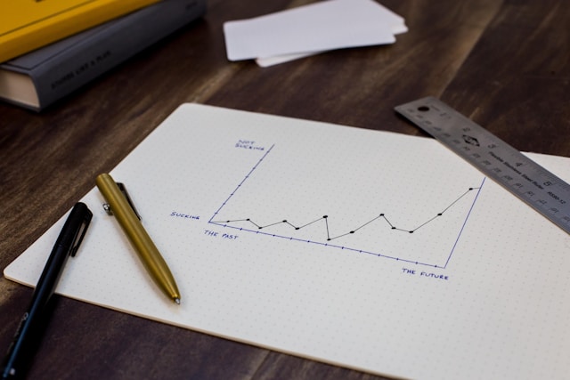 Image of a graph and a ruler