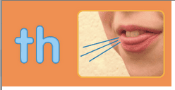 Image of a mouth making the TH sound